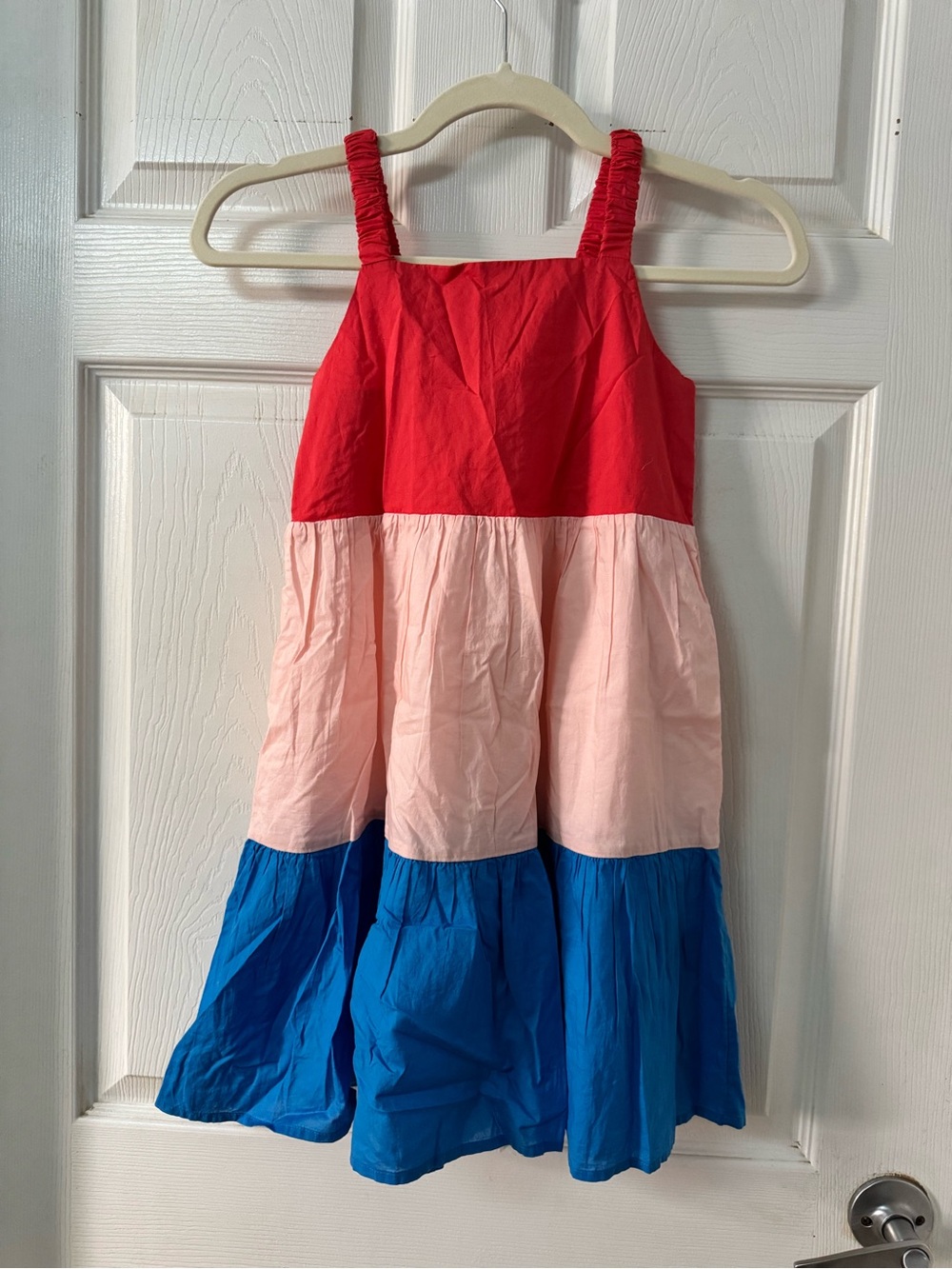 Crewcuts Red and Pink Tiered Dress